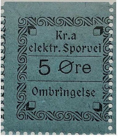 Frimerker stamps Kristiania Elektriske Sporvei Tramway Parcel Stamps timbres-poste Briefmarken